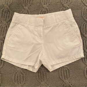 Womens J Crew White Chino Shorts size 0